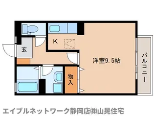 静岡県静岡市葵区川合2丁目【アパート】の間取り