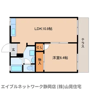 静岡県静岡市葵区北4丁目【アパート】の間取り
