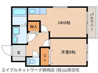 静岡県静岡市葵区北1丁目【アパート】の間取り