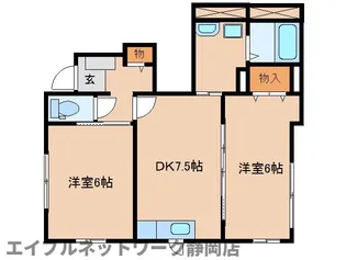 静岡県静岡市葵区北安東5丁目【アパート】の間取り