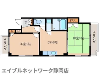 静岡県静岡市葵区駒形通5丁目【マンション】の間取り