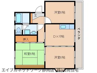 静岡県静岡市葵区昭府1丁目【マンション】の間取り