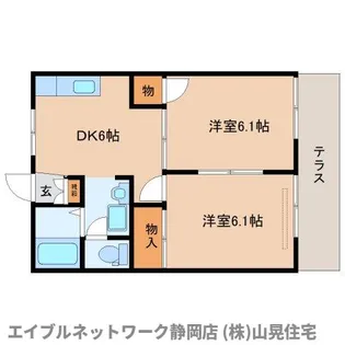 静岡県静岡市葵区新伝馬2丁目【アパート】の間取り