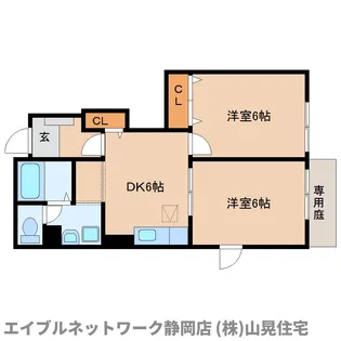 静岡県静岡市葵区新伝馬2丁目【アパート】の間取り