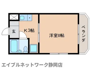 静岡県静岡市葵区新伝馬3丁目【マンション】の間取り