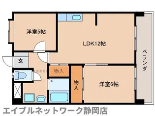 静岡県静岡市葵区新富町6丁目【マンション】の間取り