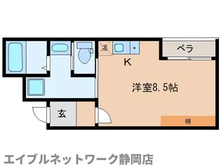 静岡県静岡市葵区住吉町2丁目【マンション】の間取り