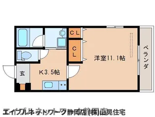 静岡県静岡市葵区鷹匠3丁目【マンション】の間取り