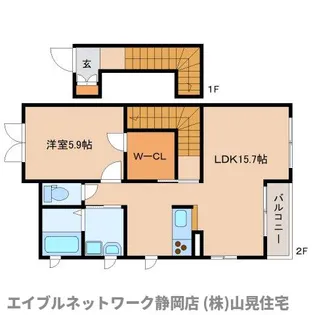 静岡県静岡市葵区千代田5丁目【アパート】の間取り