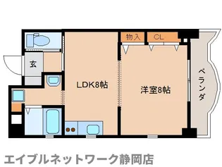 静岡県静岡市葵区常磐町2丁目【マンション】の間取り