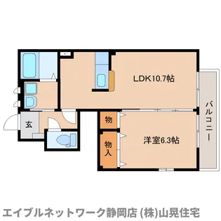 静岡県静岡市葵区巴町【アパート】の間取り