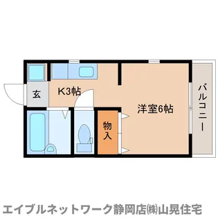 静岡県静岡市葵区長沼【アパート】の間取り