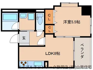 静岡県静岡市葵区長沼南【マンション】の間取り