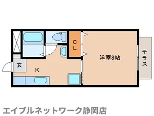 静岡県静岡市葵区長沼2丁目【アパート】の間取り