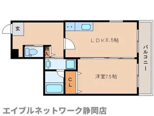 静岡県静岡市葵区錦町【マンション】の間取り