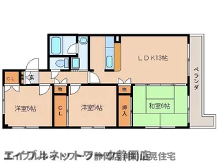 静岡県静岡市葵区西草深町【マンション】の間取り