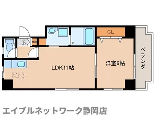 静岡県静岡市葵区西門町【マンション】の間取り