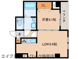 静岡県静岡市葵区馬場町【マンション】の間取り