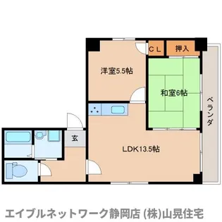 静岡県静岡市葵区馬場町【マンション】の間取り