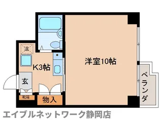 静岡県静岡市葵区人宿町1丁目【マンション】の間取り