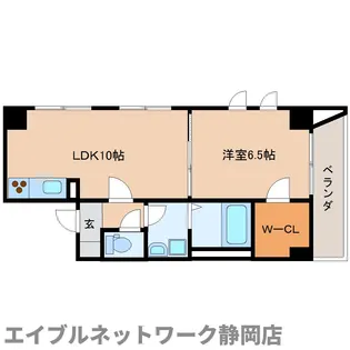 静岡県静岡市葵区人宿町2丁目【マンション】の間取り