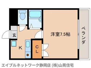 静岡県静岡市葵区牧ケ谷【マンション】の間取り