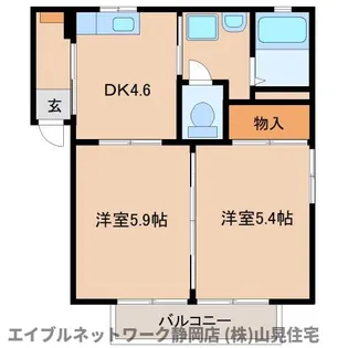 静岡県静岡市葵区松富3丁目【アパート】の間取り