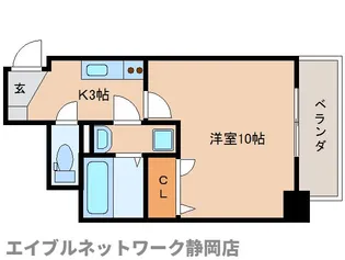 静岡県静岡市葵区吉野町【マンション】の間取り