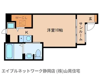 静岡県静岡市葵区四番町【アパート】の間取り