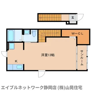 静岡県静岡市葵区四番町【アパート】の間取り