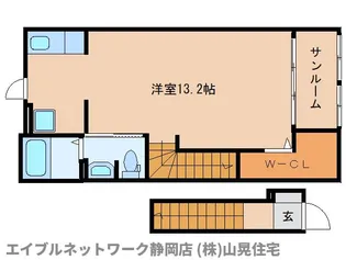 静岡県静岡市葵区四番町【アパート】の間取り