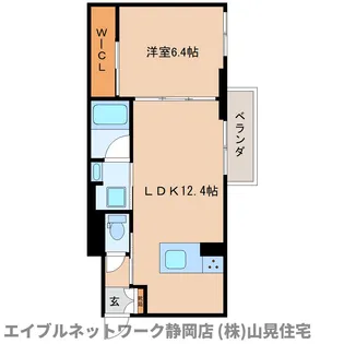 静岡県静岡市葵区長沼南【マンション】の間取り