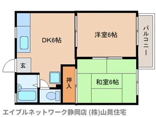 静岡県静岡市駿河区下川原2丁目【アパート】の間取り