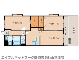 静岡県静岡市駿河区手越【マンション】の間取り