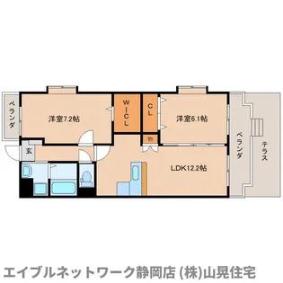 静岡県静岡市駿河区手越【マンション】の間取り