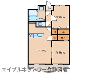 静岡県静岡市駿河区寺田【マンション】の間取り