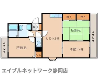 静岡県静岡市駿河区みずほ4丁目【マンション】の間取り
