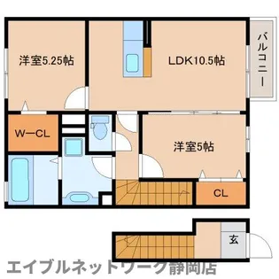 リバーエクレール【2階】の間取り