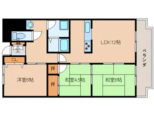 奈良県葛城市忍海【マンション】の間取り