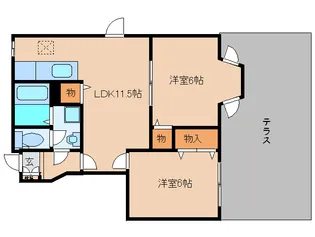 奈良県葛城市西辻【アパート】の間取り