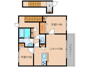 ヴィフレーヴ【210号室】の間取り