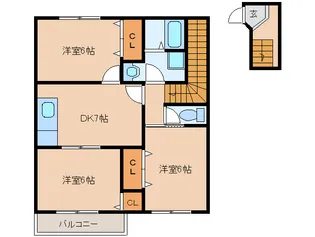 ベルアビタシオンⅣ【201号室】の間取り
