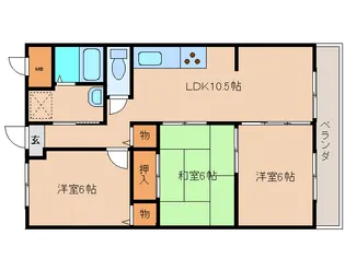 メゾンドマフィーユ【202号室】の間取り