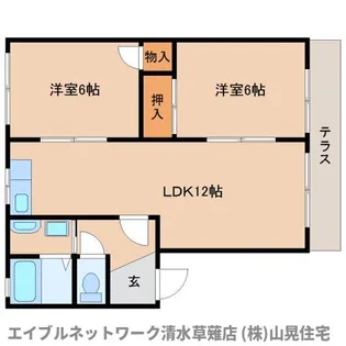 静岡県静岡市葵区瀬名1丁目【アパート】の間取り
