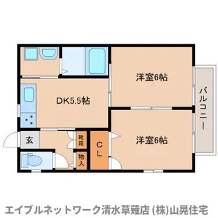 静岡県静岡市葵区瀬名1丁目【アパート】の間取り