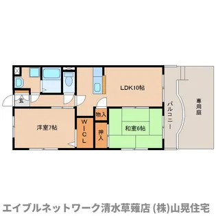 静岡県静岡市葵区瀬名6丁目【マンション】の間取り