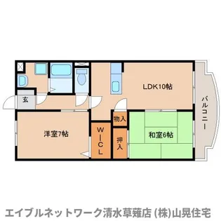 静岡県静岡市葵区瀬名6丁目【マンション】の間取り