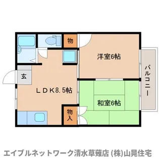 静岡県静岡市葵区瀬名中央3丁目【アパート】の間取り