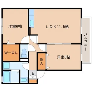 静岡県静岡市葵区瀬名川1丁目【アパート】の間取り
