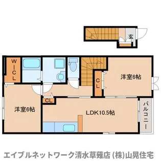 静岡県静岡市葵区瀬名川1丁目【アパート】の間取り